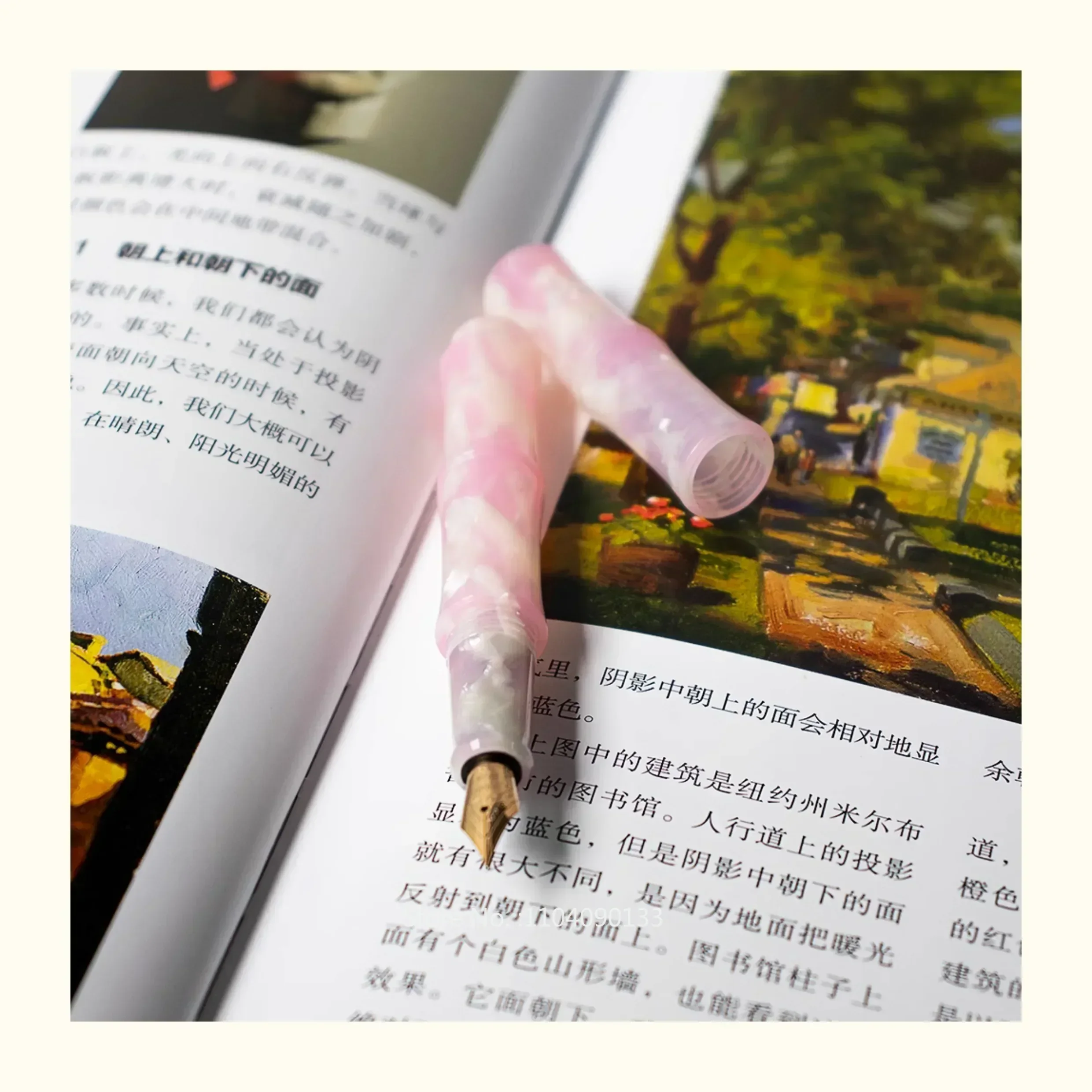 

Hot A106 Acrylic Bamboo Fountain Pen Gold Nib Practice Calligraphy Art Nib Pocket Pen Resin Writing Business Office Supplies Ne