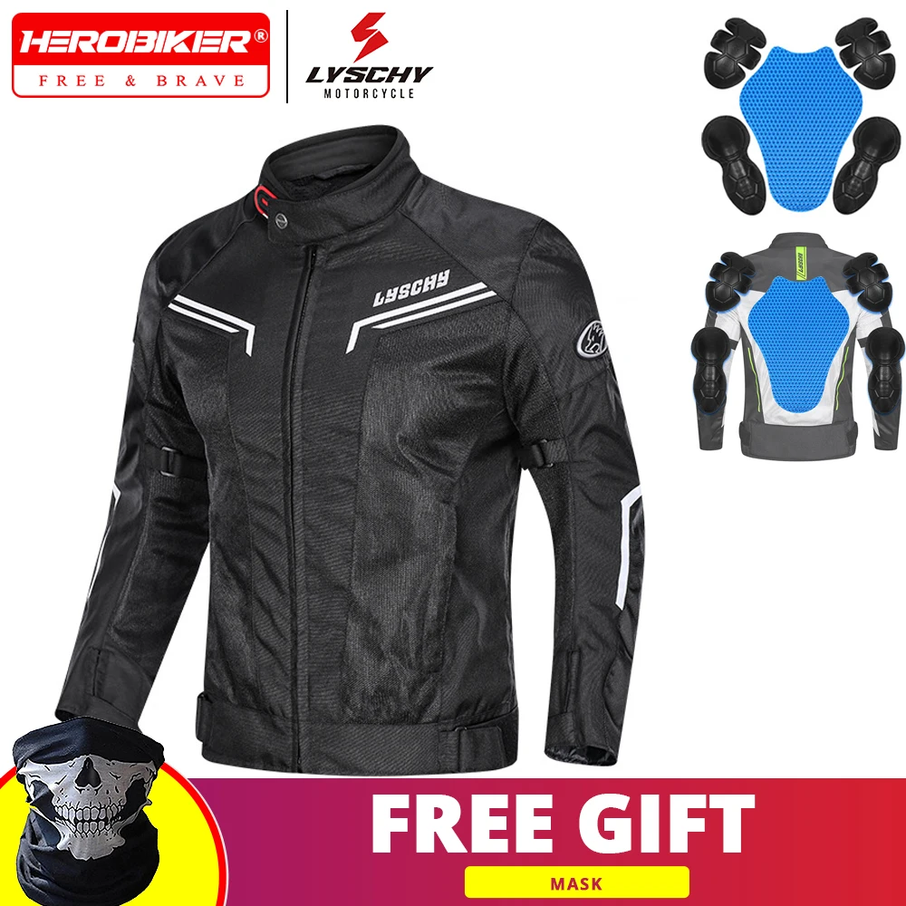 

LYSCHY Motorcycle Jacket Anti-fall Summer Men's Motorcycle Riding Jacket Motocross Off-road CE Protective Gear Riding Clothing