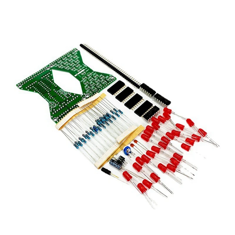Double Layer PCB Board Components Kit, Soldering Practice Suite, Red LED Light, DIY eletrônico, 30 LEDs
