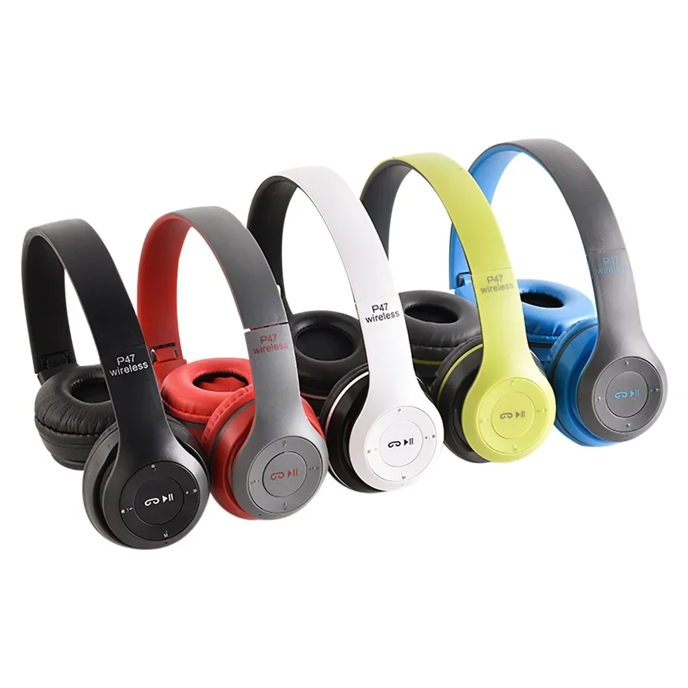 Auriculares inalámbricos 5,0 Bluetooth auriculares bajos plegables con memoria tarjeta TF para iPhone Xiaomi Samsung teléfono con micrófono