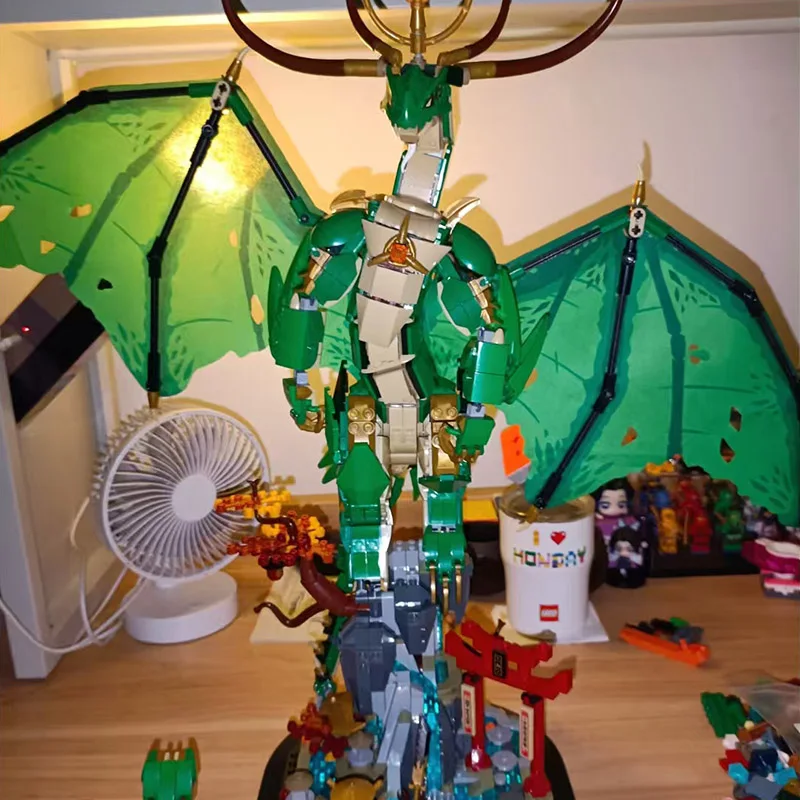 2025 nuevo 71847 dragón guardián 1650 Uds bloques de construcción modelo de ensamblaje juguete para adultos y niños regalo de cumpleaños de Navidad