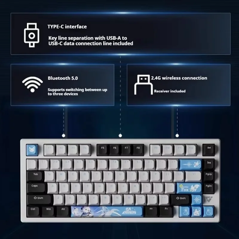 ATK VXE V75X Wireless Mechanical Keyboard 3-Mode Hot Swap RGB Game GAS Structure Low Latency Customized Office Gaming Keyboard