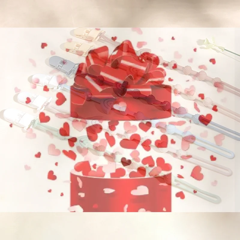 

1 Piece Dummy Nipples Holder Clips Baby Silicone Pacifier Chain Clip Babies Teething Chain Toy Gifts For Cute Baby Accessories