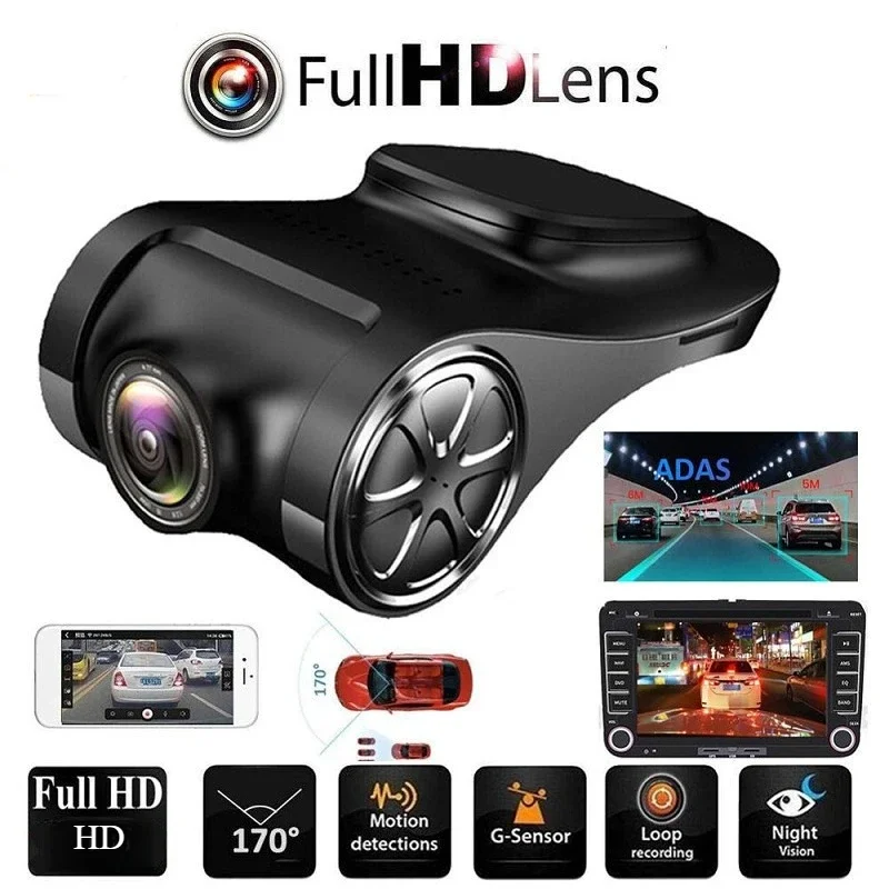 XZY USB Android Car Navigation Large Screen HD Dash Cam With Low Light Night Vision ADAS Driving Recorder