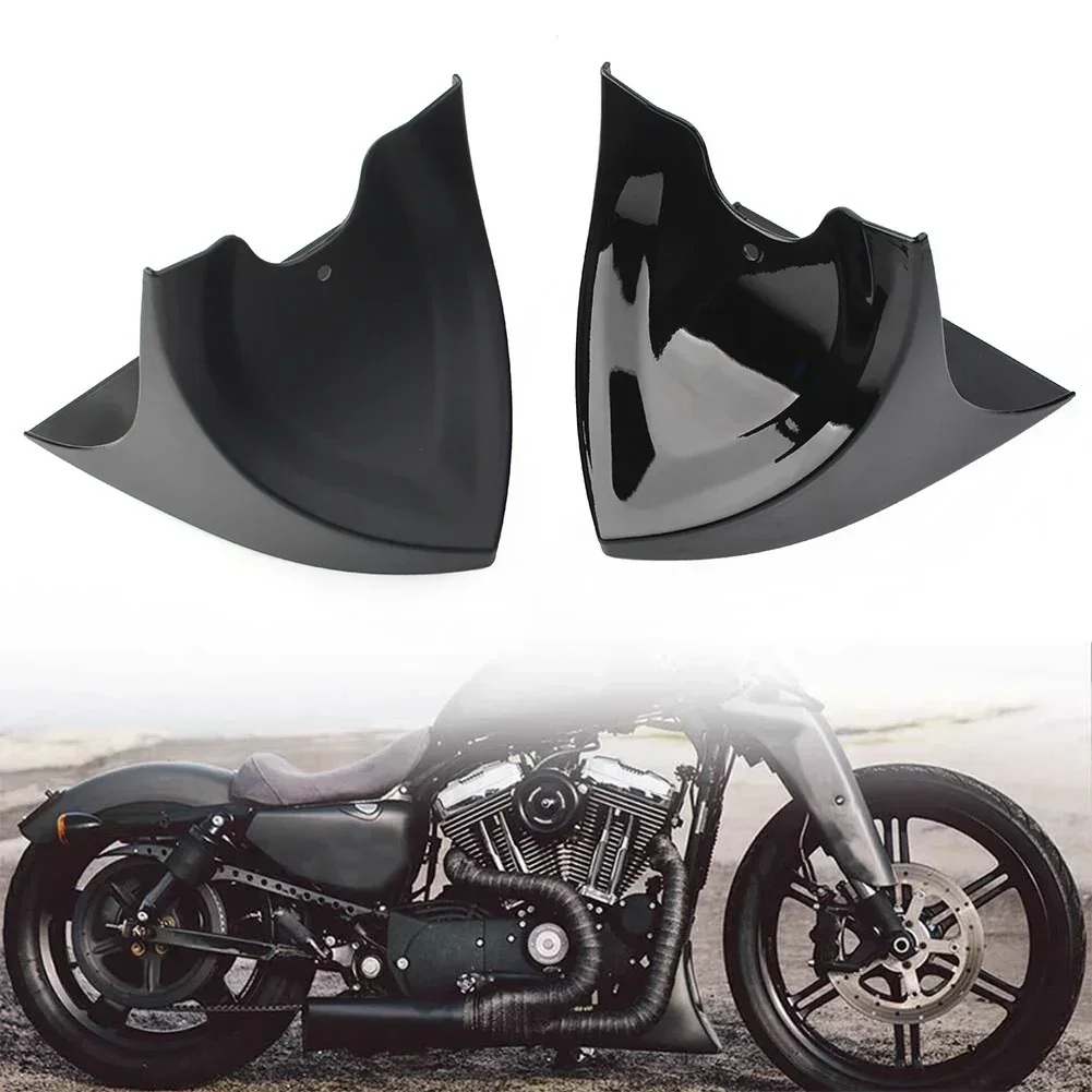

For Harley Davidson Dyna 2004-2017 Glossy Black/Matte Black Motorcycle ABS Chin Fairing Spoiler Mudguard