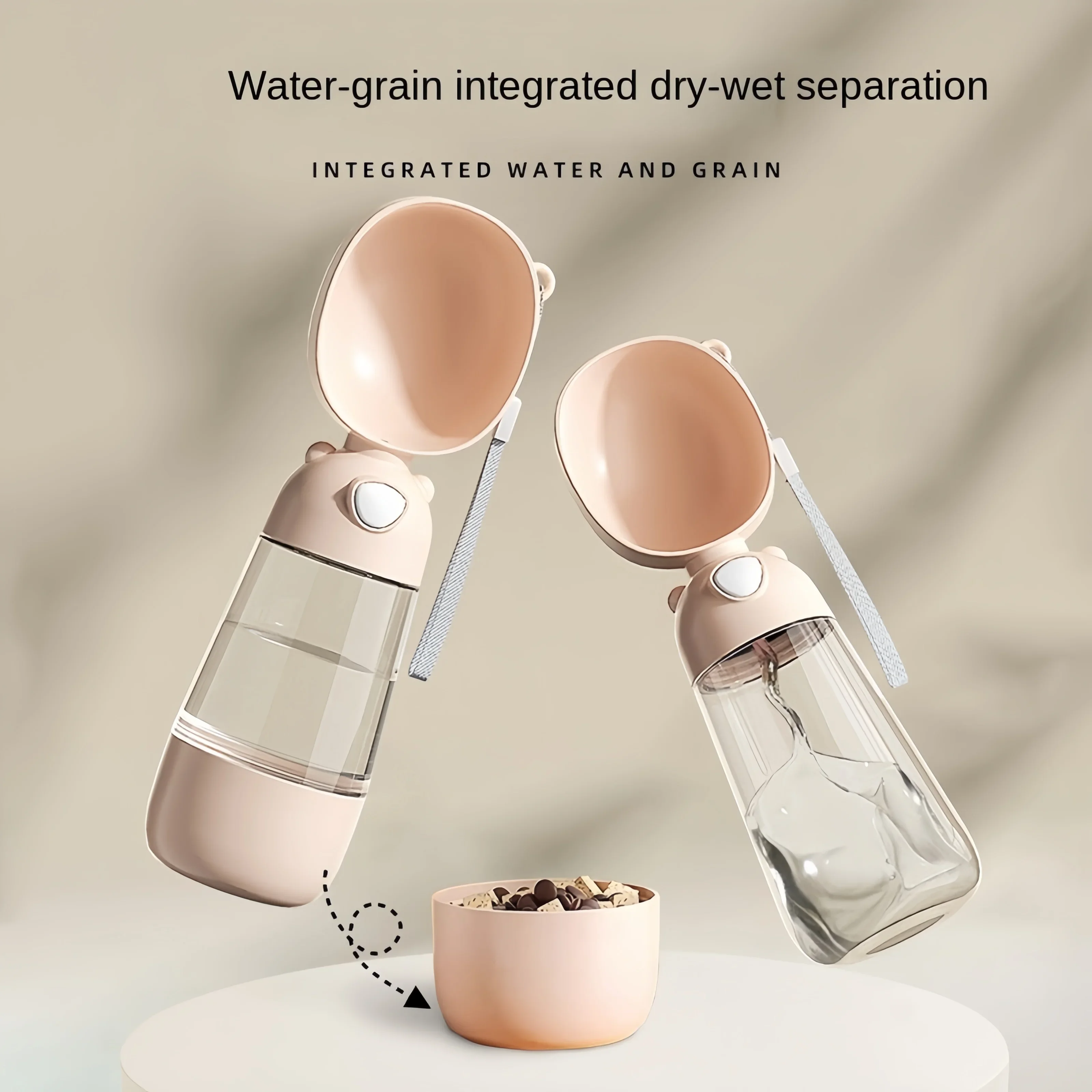Pet Dog Portable Water Bowl Portable Food Grade Material Dog Cat Travel Pet Water Cup Bottle With Food Dispenser Pet Supplies