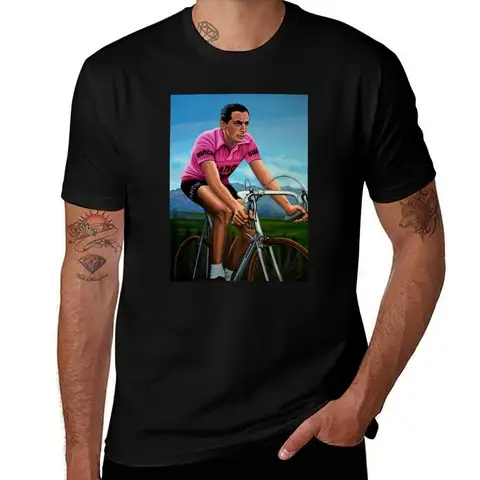 Fausto Coppi Painting T-Shirt Trend Art Print T-Shirt