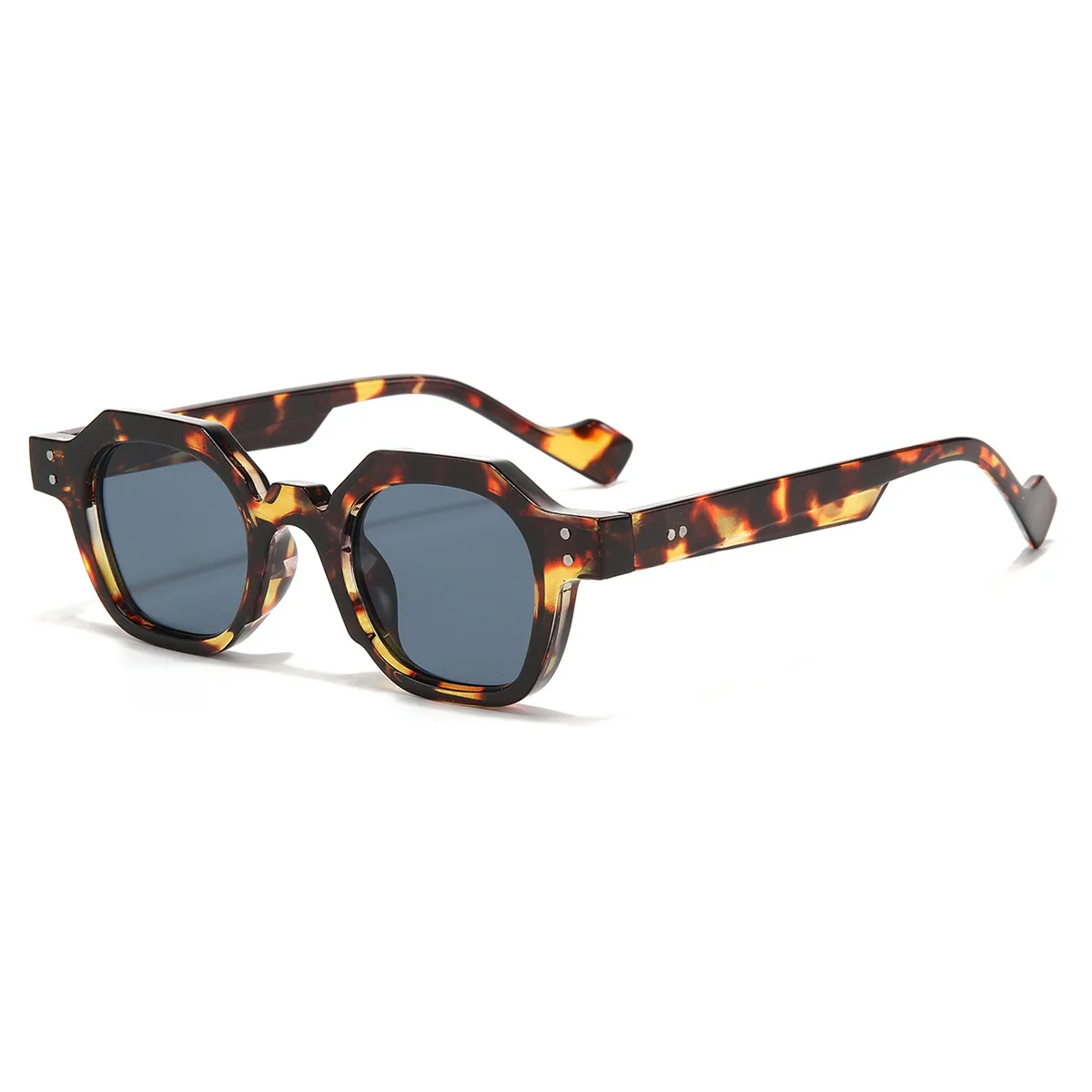 

Retro American polygonal sunglasses women's fashion trend street sunglasses men's small frame rivet decoration