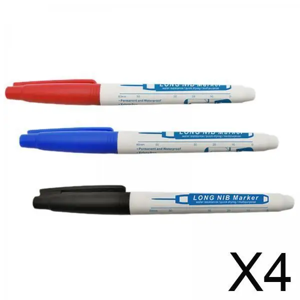 

4x 10 Pieces DIY Balsa Crafts 50x100x1.5mm , Blue Red, 3pcs Marker Pen