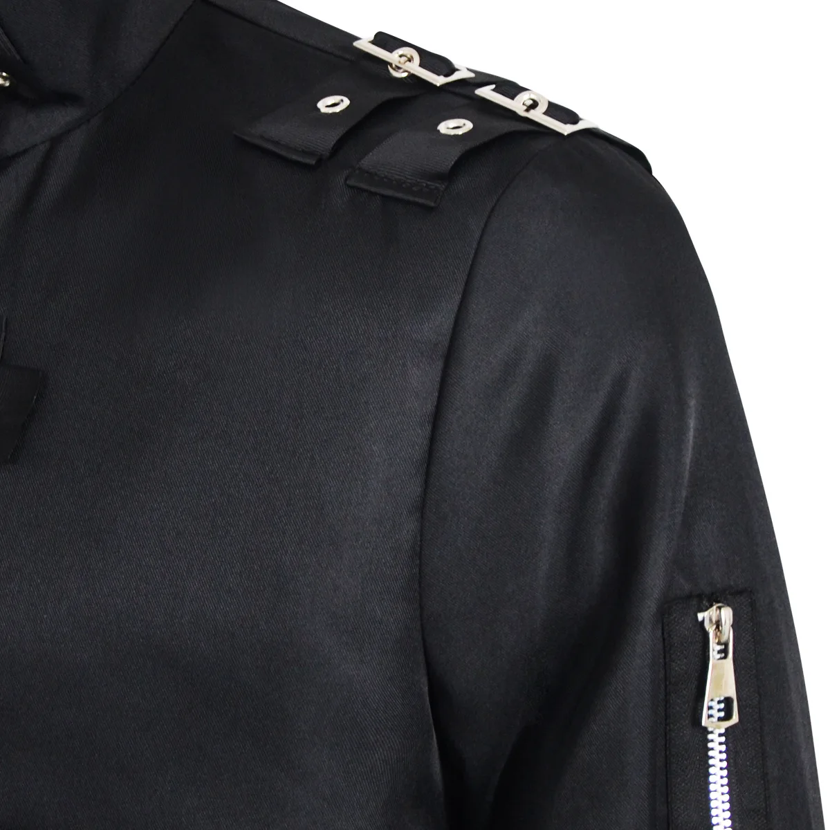 Michael Jackson BAD Punk Jacket Black Stretch Cotton Outwear for Role-player Impersonator Halloween Cosplay view 5