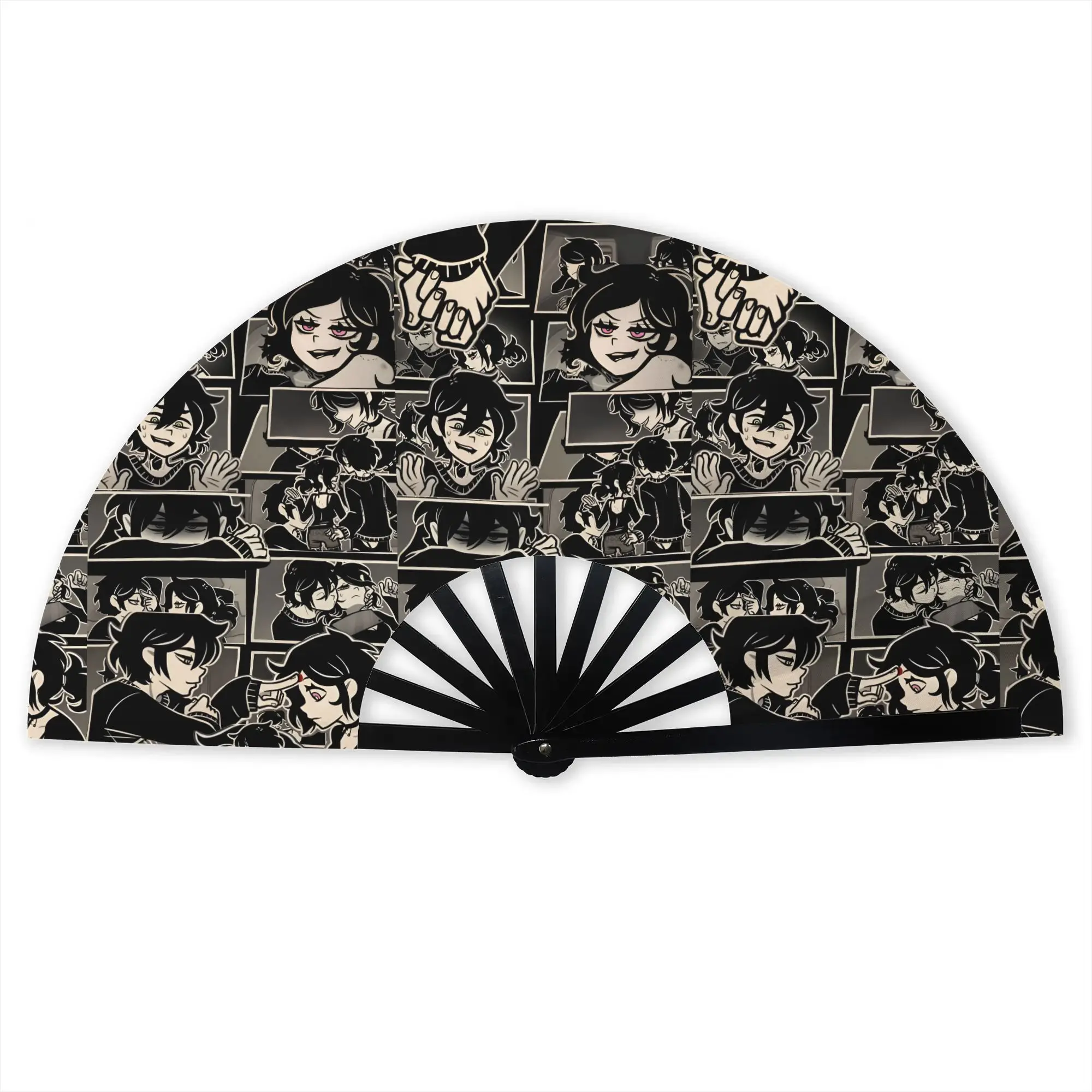 Anime A-Andys L-Leyleys Love Folding Hand Fan  DIY Japan Polyester Fabric Fan Funny Summer Accessory Decorative Fans