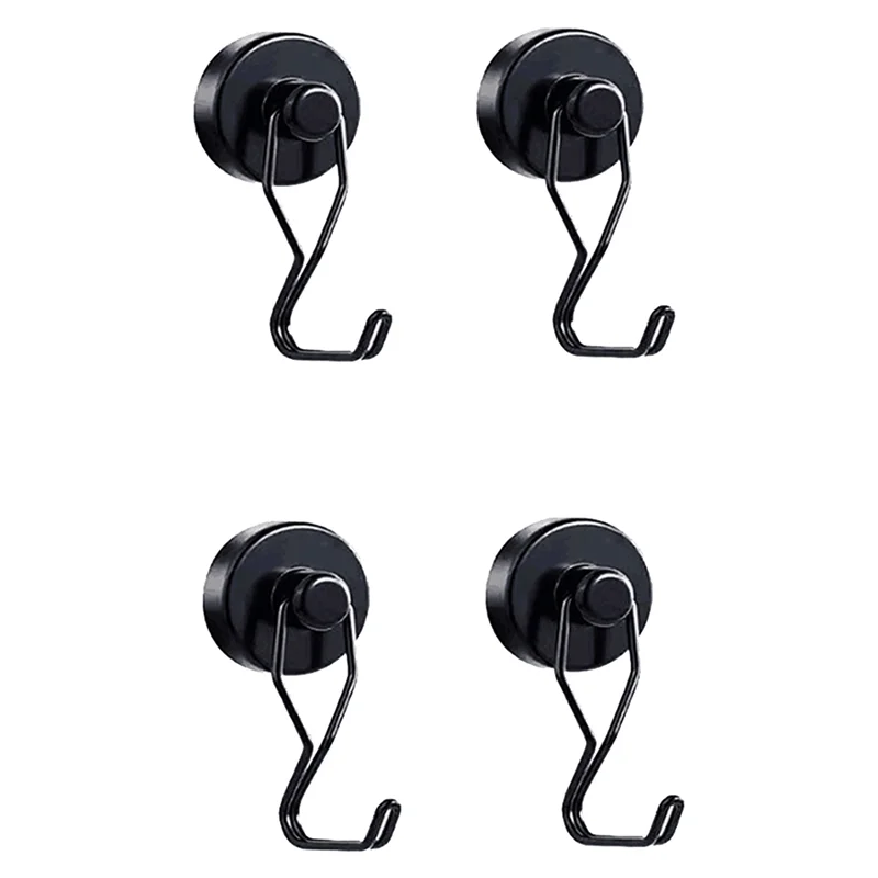 4Pcs Magnetic Hooks, Portable Magnet Hook for Refrigerator, Grill, Heavy Duty Magnets Hooks Tool Home Tools Kitchen