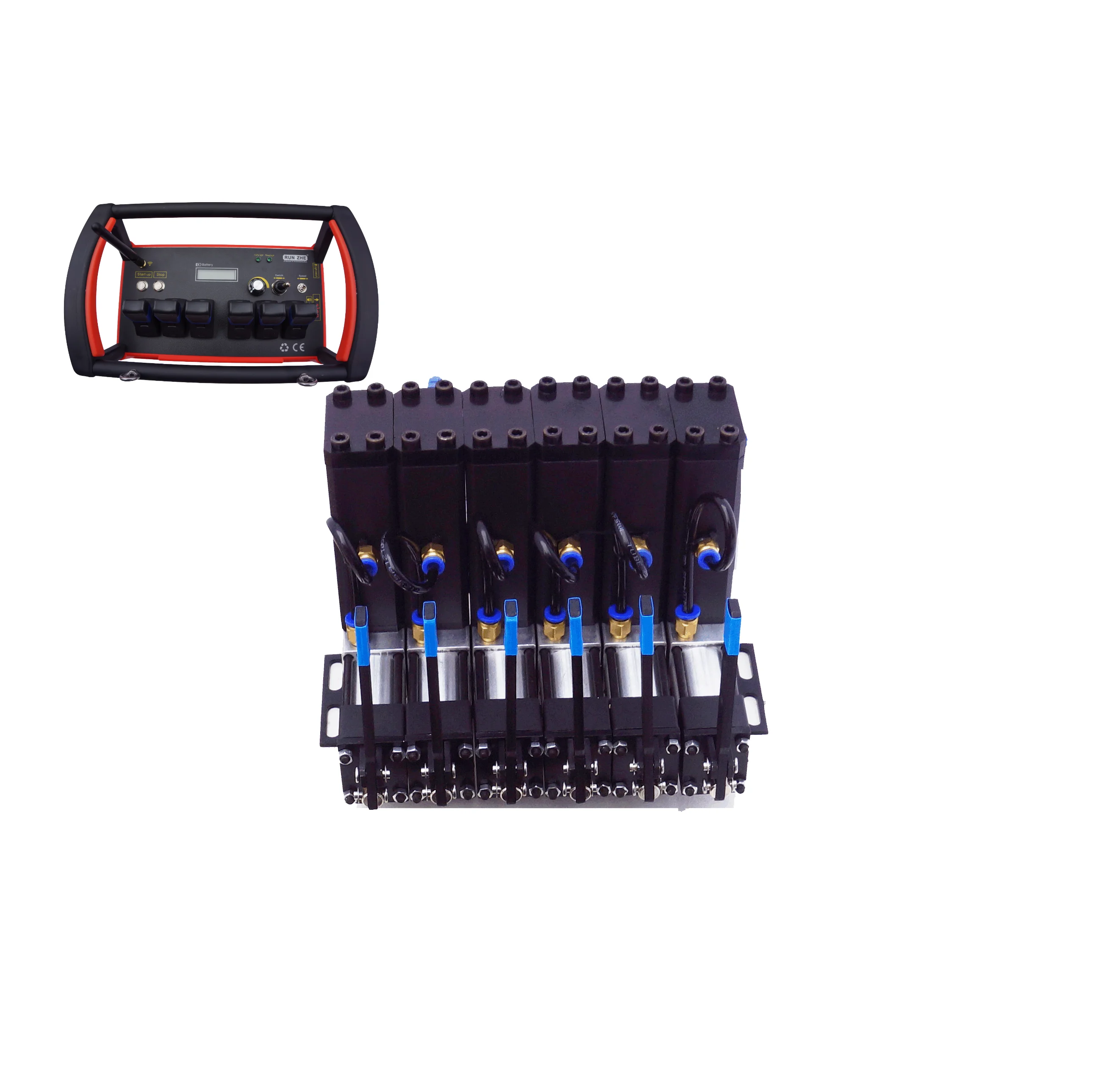 Runzhe 2026 New Five-Joint Wireless Proportional Remote Control Kit, suitable for truck cranes/drilling rigs/skid steer
