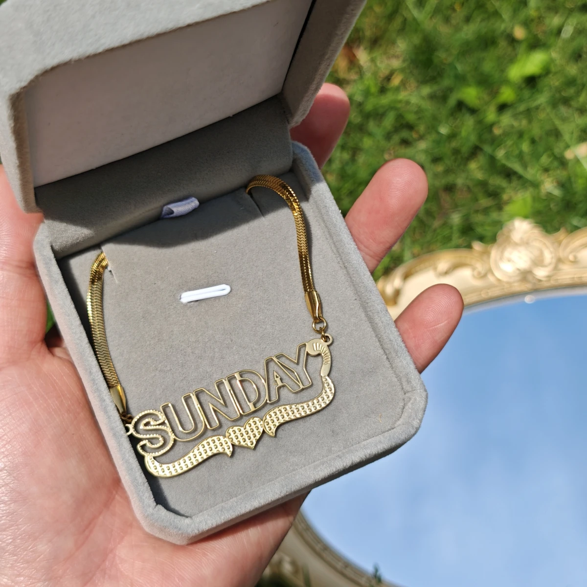 Custom Name Necklace 3D Single layer Stainless Steel Nameplate Necklace Women's Necklace Mother's Day Anniversary Gft Jewelriy