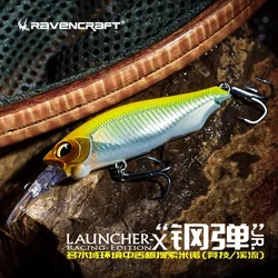 Ravencraft Gangdan 58mm/68mm Shad Slow Floating Minnow Fishing Lure 5.7g/10.6g Diving Depth 2.5-3m Artificial Wobbler Hard Bait