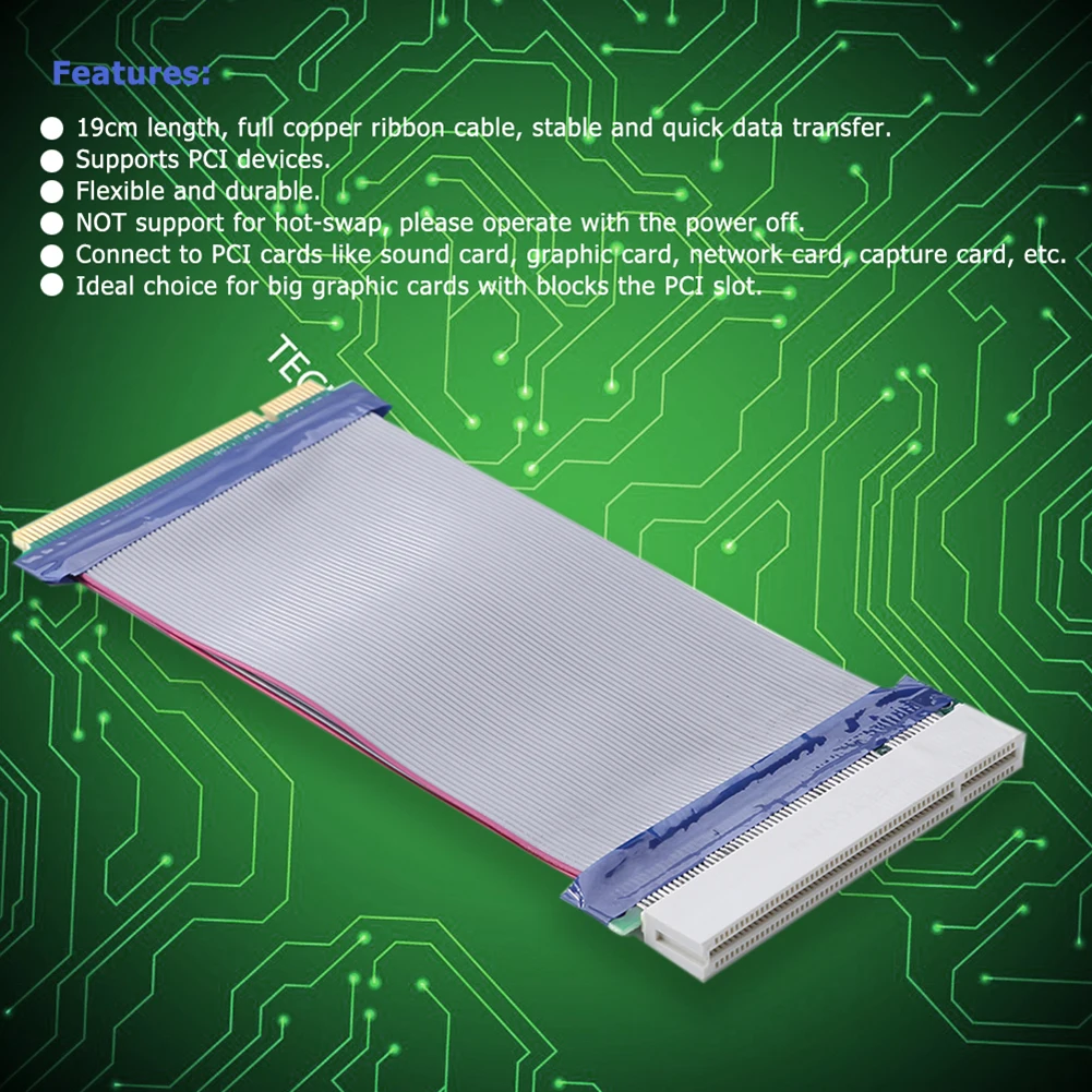 

PCI Sound Network Graphic Card Extender Converter Flat Ribbon Cable