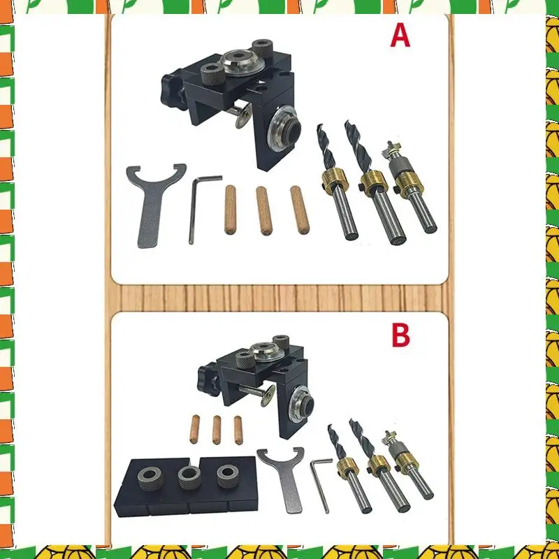 

Woodworking 3-In-1 Punch Locator Hole Opener Without Clamping Table Round Wood Tenon Tool