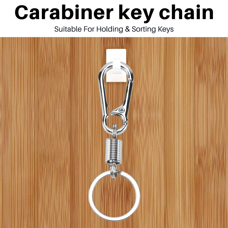 Sturdy Carabiner Key Chain Key Ring Polished Key Chain Spring Key Chain Business Waist Key Chain