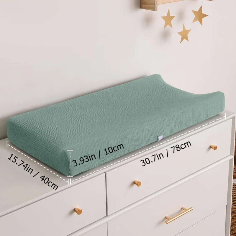 Housse matelas à langer confortable extensible pour bébé, housse matelas à langer à pois doux, conceptions imperméables