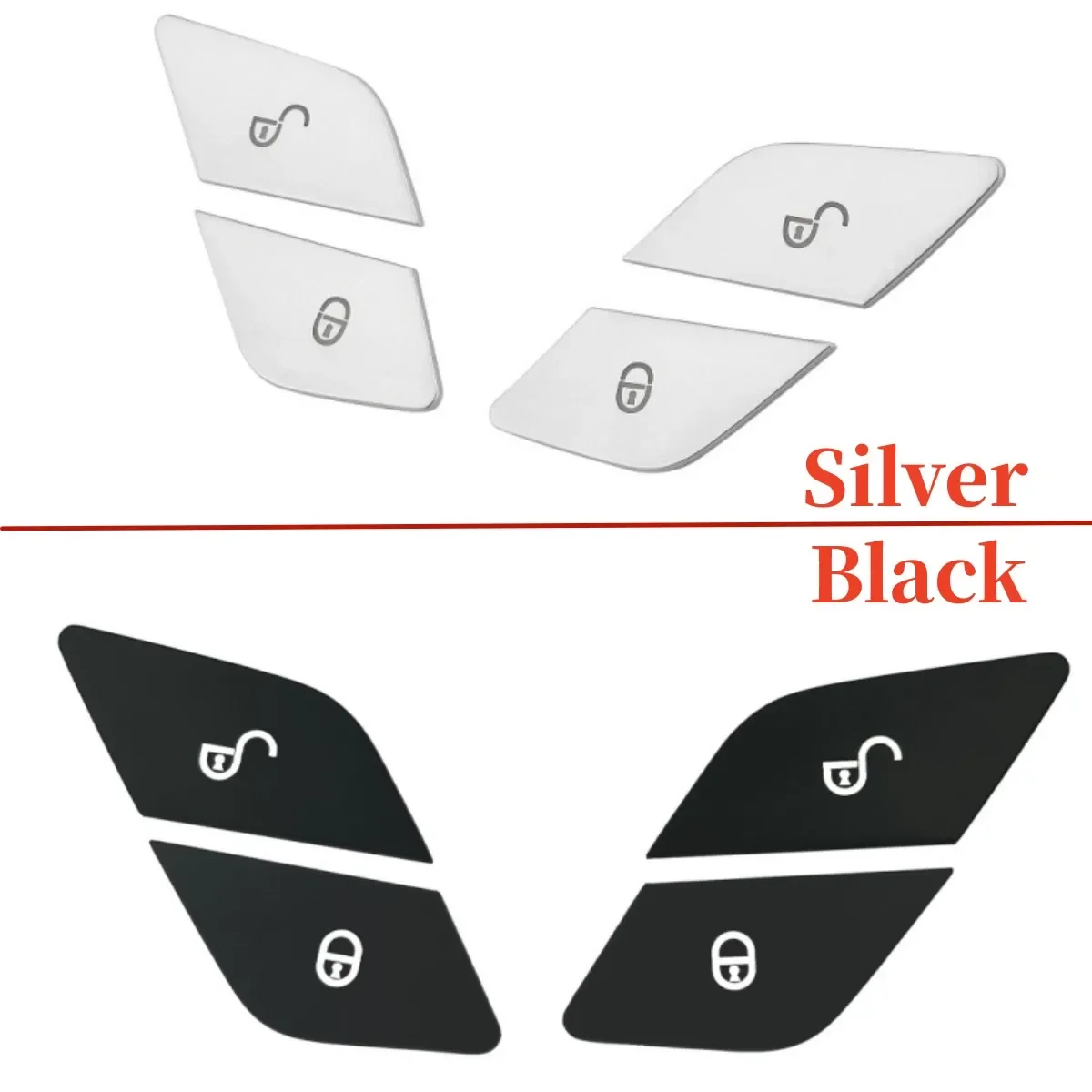 Door Lock Unlock Buttons Cover Stickers Trim For Mercedes Benz C W205 E W213 GLC X253 Vito W447 CLS C257 2015-2020 Car Stickers