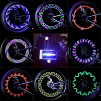 14 RGB LED Bike Wheel Spoke Light USB Rechargeable Bicycle Warning Lights Waterproof LED Neon Bike Tyre Light Bicycle Rim Decor