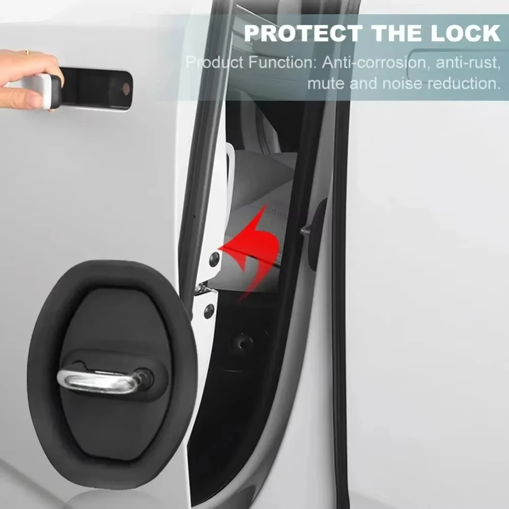 Car Door Locks Guard Stopper Silicone Vehicle Door Mute Damping Cushion Anti-Collision Protective Cover Silent Shock Pads