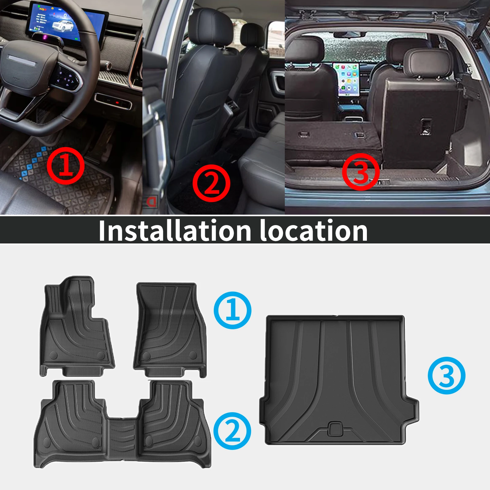 For BMW X5 2019 2020 2021 2022 2023 2024 2025 2026 Eco-Friendly TPE Car Floor & Trunk Mats, Non-Slip Dustproof (Not For RHD)