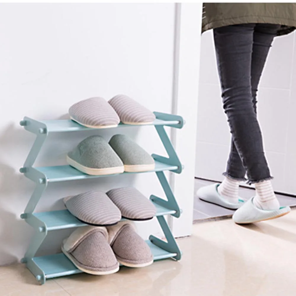 Simple Stainless Steel Assembled Shoe Rack - Expandable Shoe Storage Rack - Ideal for Entrance Hallway Bathroom