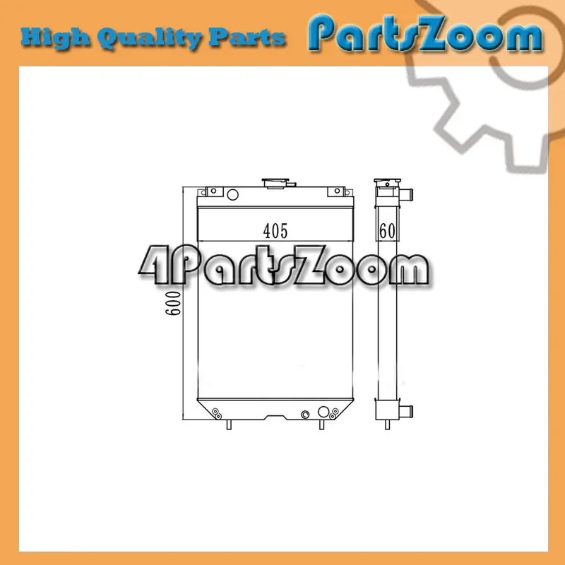 

Fits Komatsu PC58 PC58UU-3 Excavator Radiator 20U-03-41110