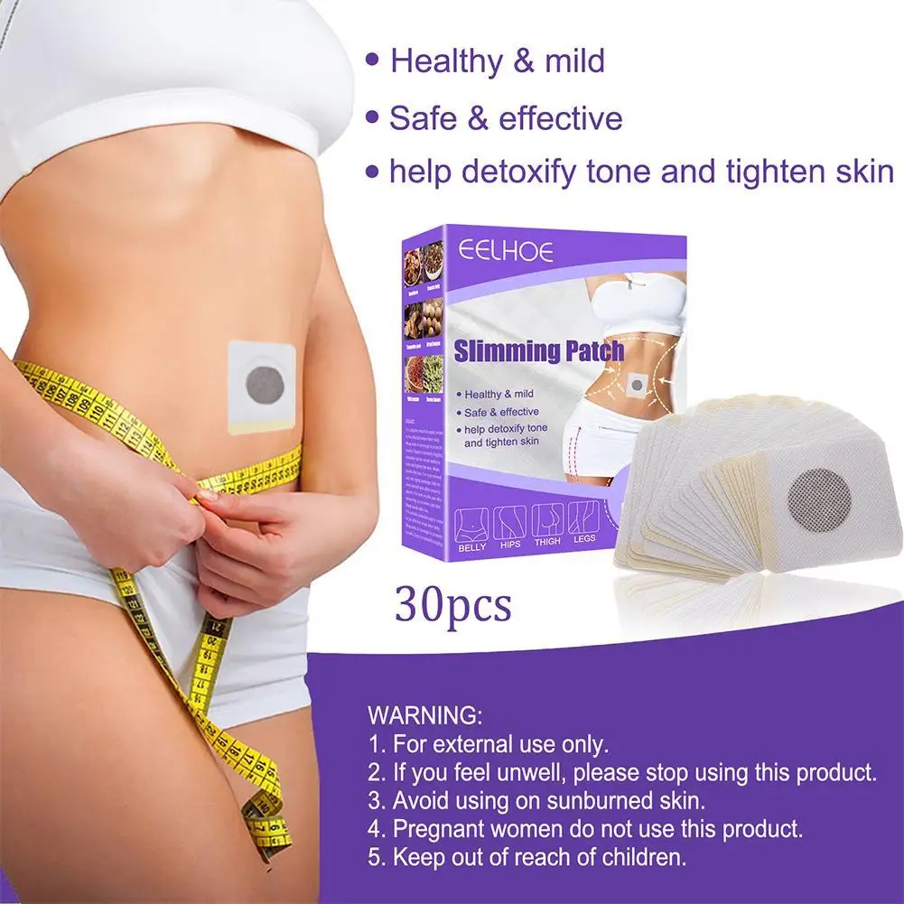 30แพทช์/1กล่องBody Sculpting Bellyสติกเกอร์ไขมันPatch Shaping PatchพืชธรรมชาติBurning Body Loss Patchกระชับน้ําหนักC5X7