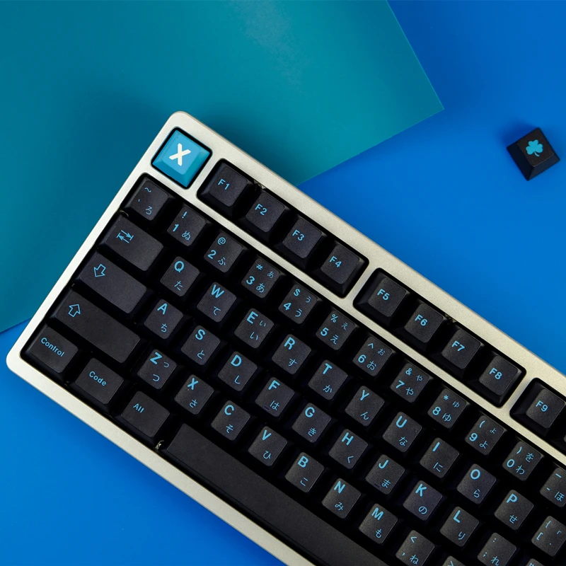 129 Keys/set GMK Black Blue Keycaps Cherry Profile Key Caps PBT