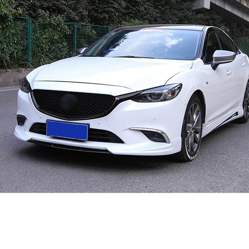 For Mazda 6/2017 2018 Car Grille Trim Strip ABS Material FRONT Bumper Full Grills Cover Trim Body Kit