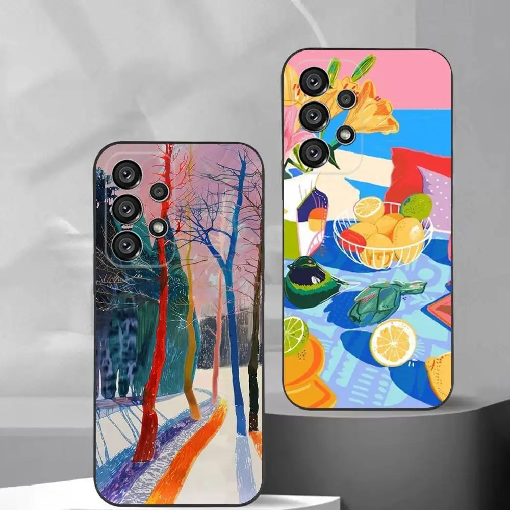 

Art D-David H-Hockney Phone Case For Samsung S25,S24,S21,S22,S23,S30,Ultra,S20,Plus,Fe,Lite,Note,10,9,5G Black Cover