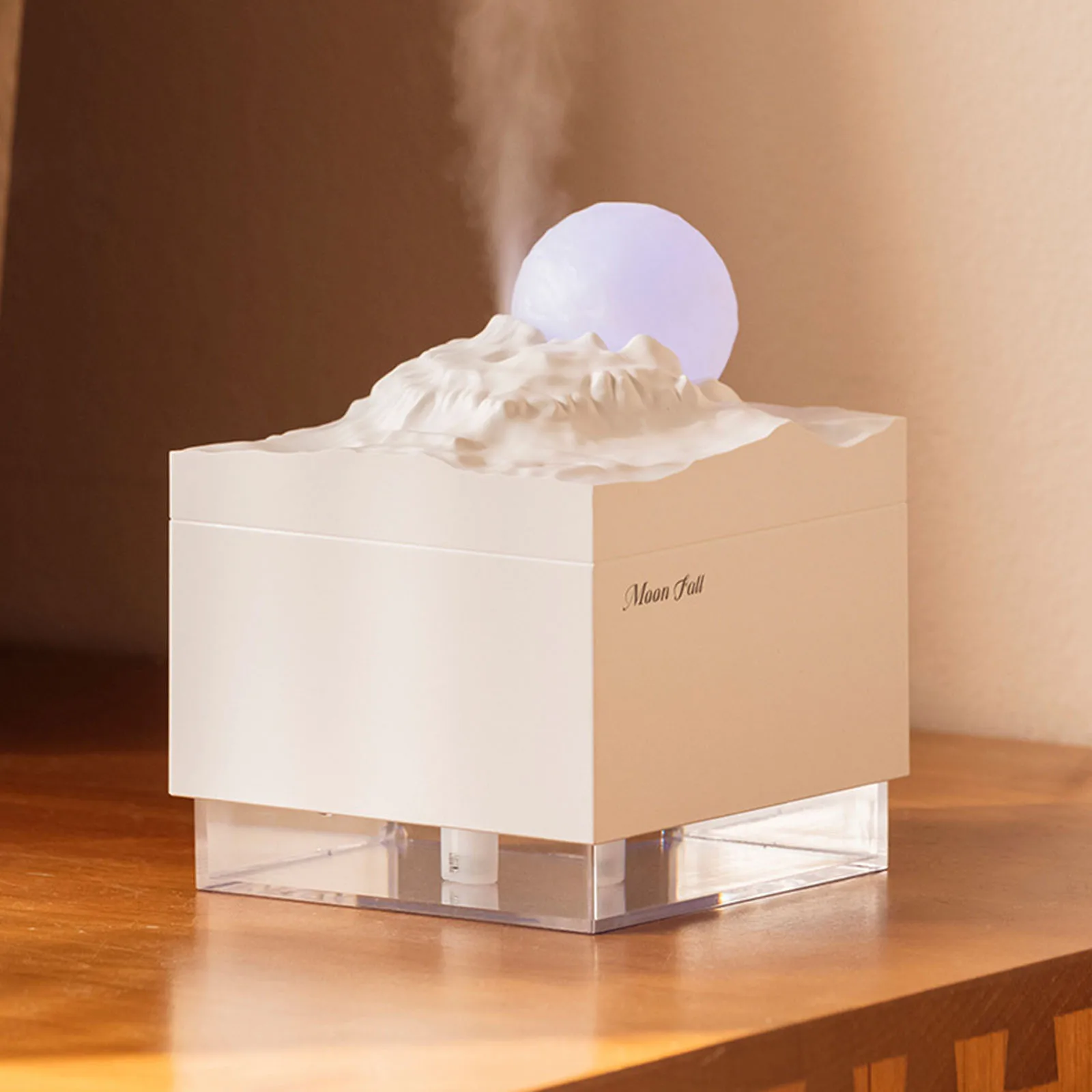 Humidificateur d'air personnel avec lumière ambiante silencieuse, vaporisateur portable à deux vitesses, veilleuse créative pour pépinière, hôtel, voitures, bureau, chambre à coucher