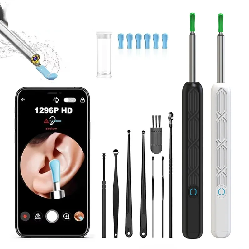 Visual Ear Wax Cleaner with Camera Safe Earwax Removal Endoscope with 5M Camera Luminous Otoscope Ear Cleaning Tools Ear Care - view 2