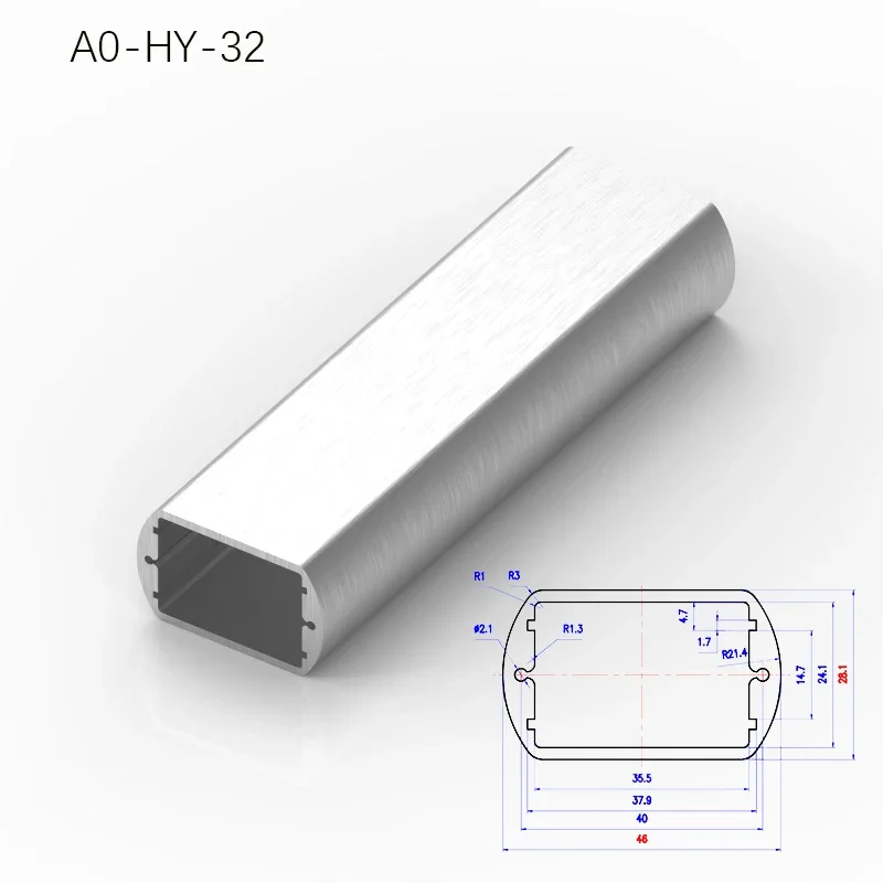 BRZHIFI -32 Factory Wholesales Customizable 6061 Aluminum Profile Enclosure Tube For Home Theater Amplifiers case Decoration