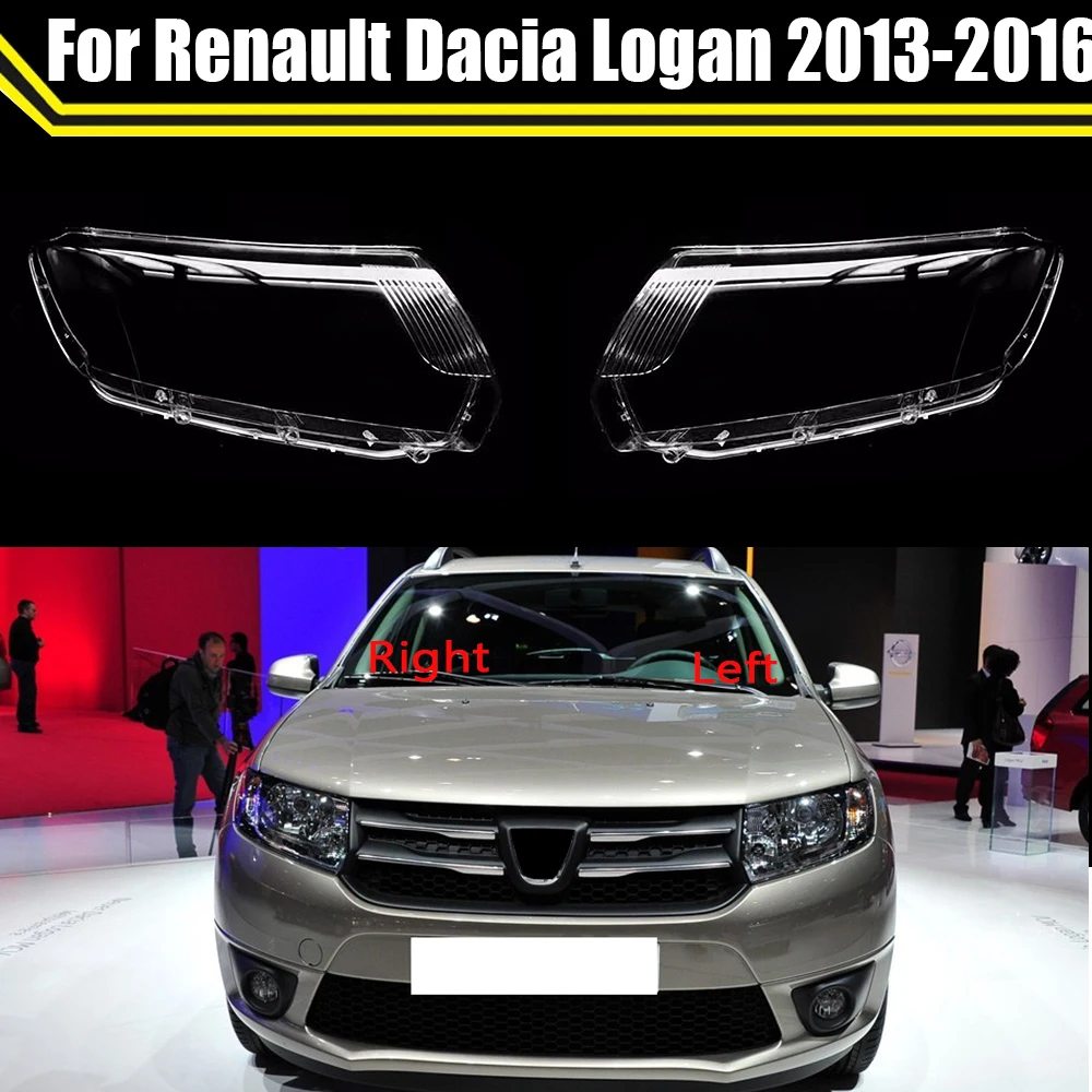 Auto Head Lamp Light Case For Renault Dacia Logan 2013-2016 High Front Headlight Cover Lampshade Lampcover Caps Headlamp Shell