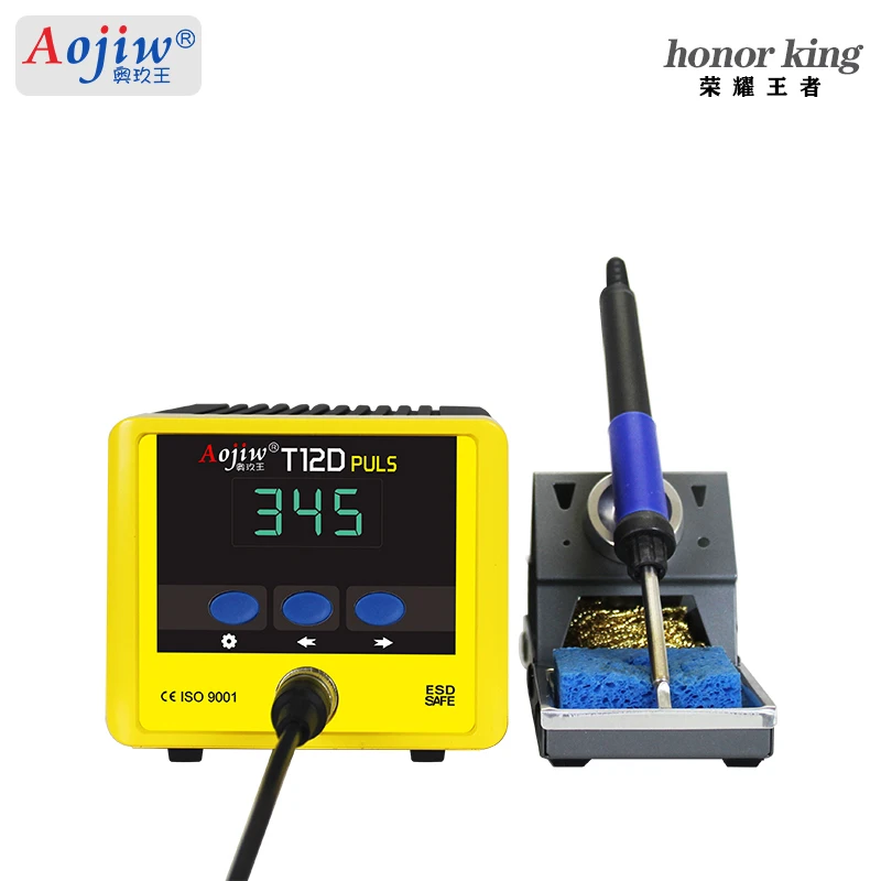 Electronic Welding Iron T12D PULS Soldering Station Digital Temperature Adjust Soldering Iron Repair Tool Set