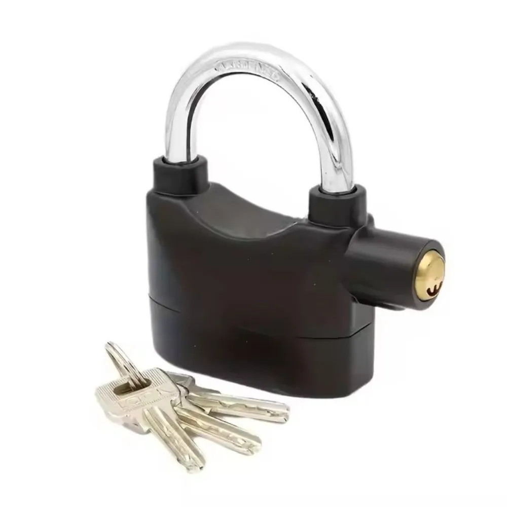 Portable Waterproof Siren Alarm Padlock Anti Theft Heavy Duty Bicycle Lock 110dB High Security Alloy Alarm Lock Vehicle Safety