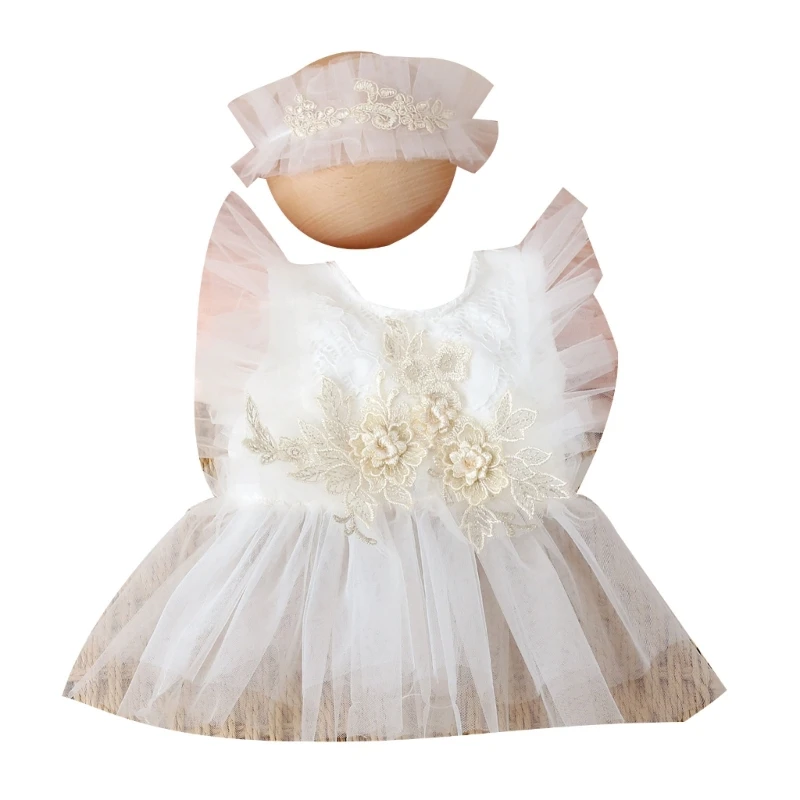 Newborn Photography Outfits Girl Party Princess Dress Posing Props Newborn Lace