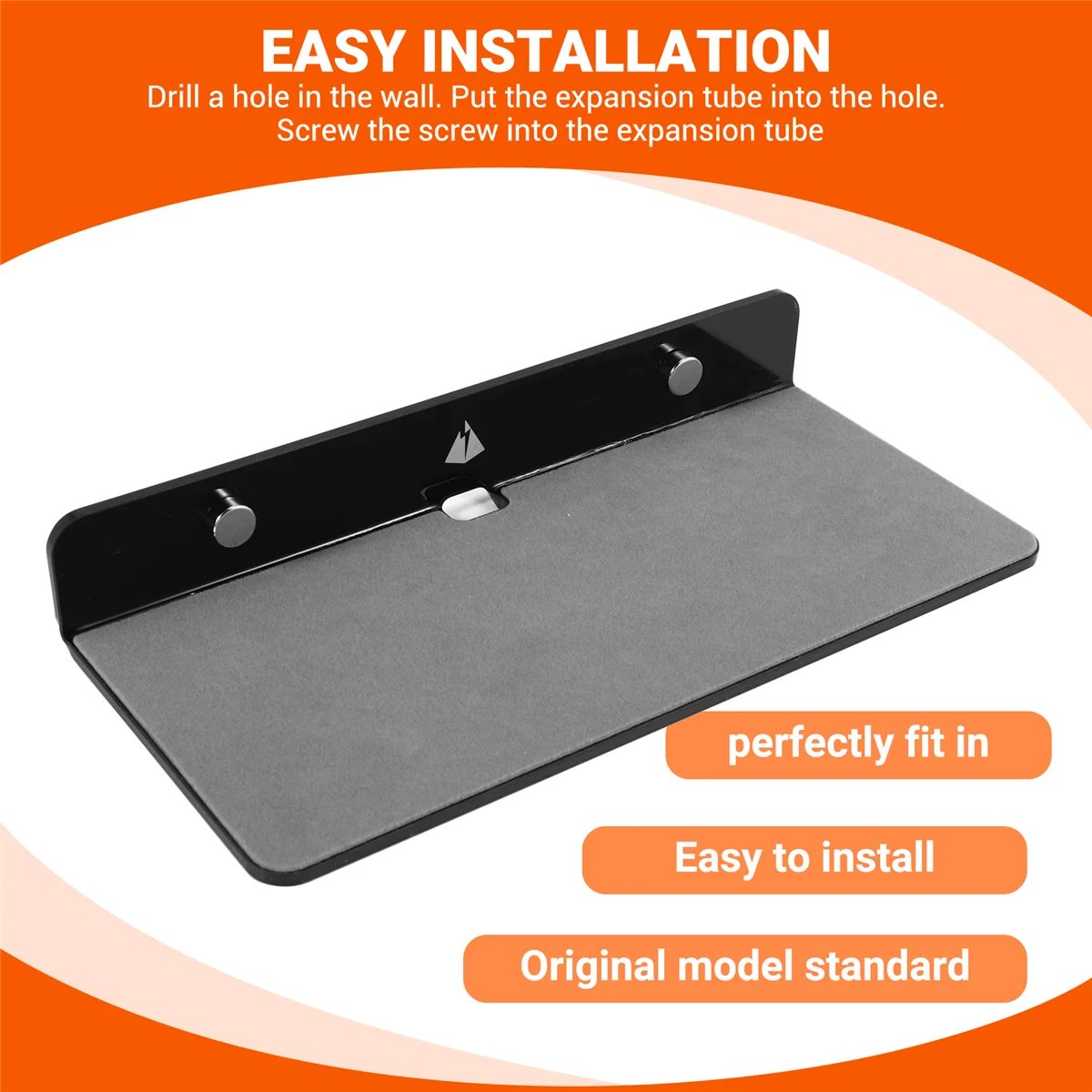 حامل مكبر صوت على الحائط عالي الجودة، رف عرض مثبت على الحائط من الأكريليك لمكبر صوت بلوتوث وكاميرا الويب والهواتف المحمولة، لعبة-أسود