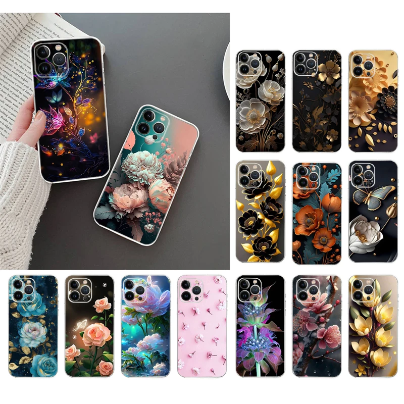 

Phone Case For iphone 17ProMax Air 16 15 14 13 Pro Max 15 16 Pro 15Plus Flowers