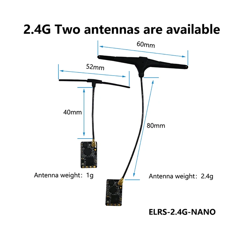 

ELRS Receiver 915MHz / 2.4GHz NANO ExpressLRS RX With T type Antenna Support WiFi For RC FPV Racing Drone Quadcopter