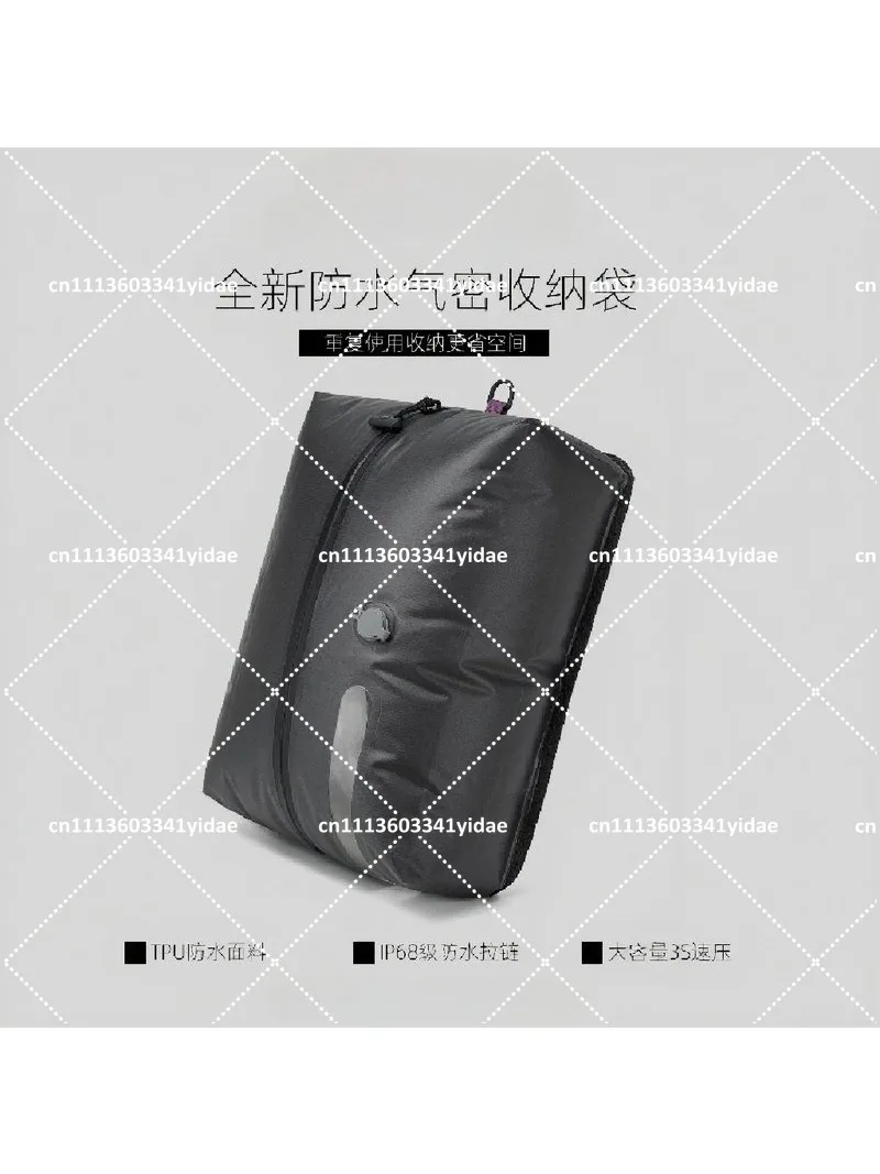 Pump Free Airtight  Travel Clothing Packaging  Compression Bag, Moisture-proof Luggage Sorting Bag, Portable Storage Bag