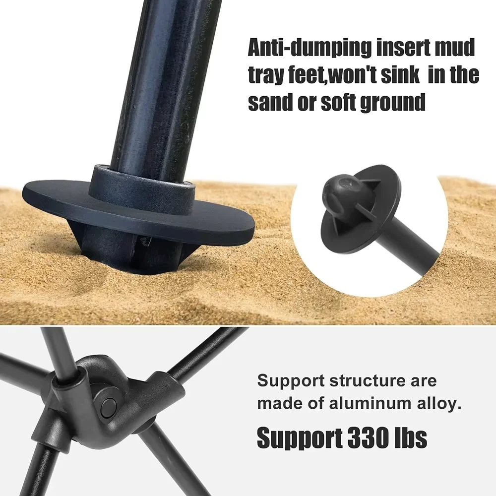 Detachable Headrest High Back  - Outdoor Camping High Chair recension och pris