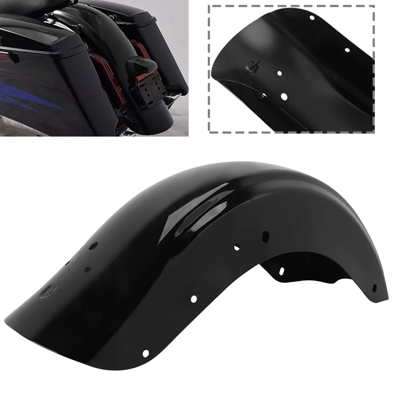 

Gloss Black Motorcycle Rear Fender Mudguard Cover Protector For Harley Touring CVO Street Glide Road King Glide 2009-up