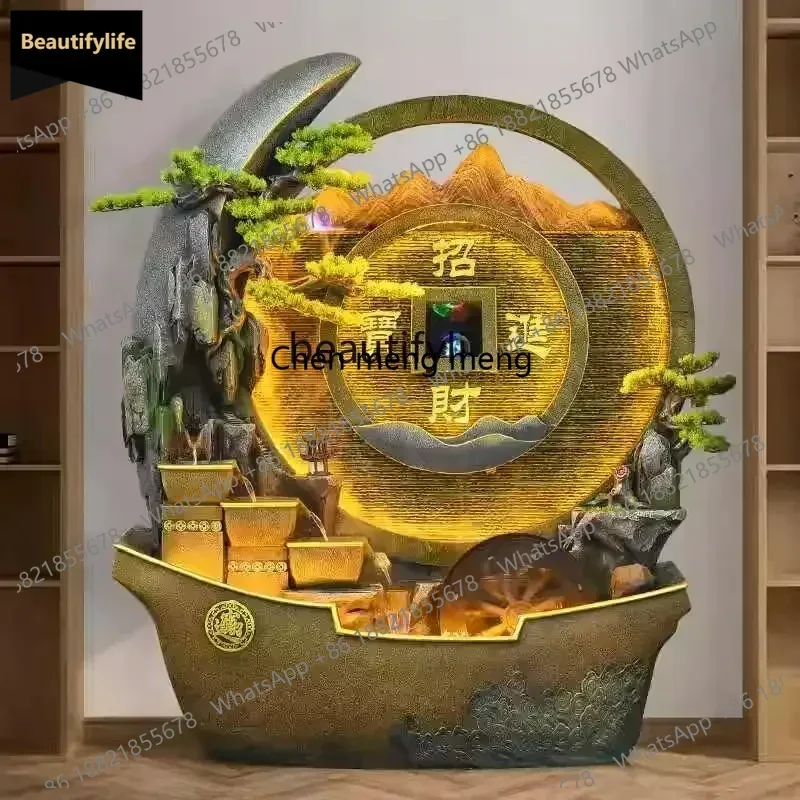 

Y183FAWater curtain wall, running water screen partition, courtyard, rockery, fish pond landscape decoration ornament landingHY