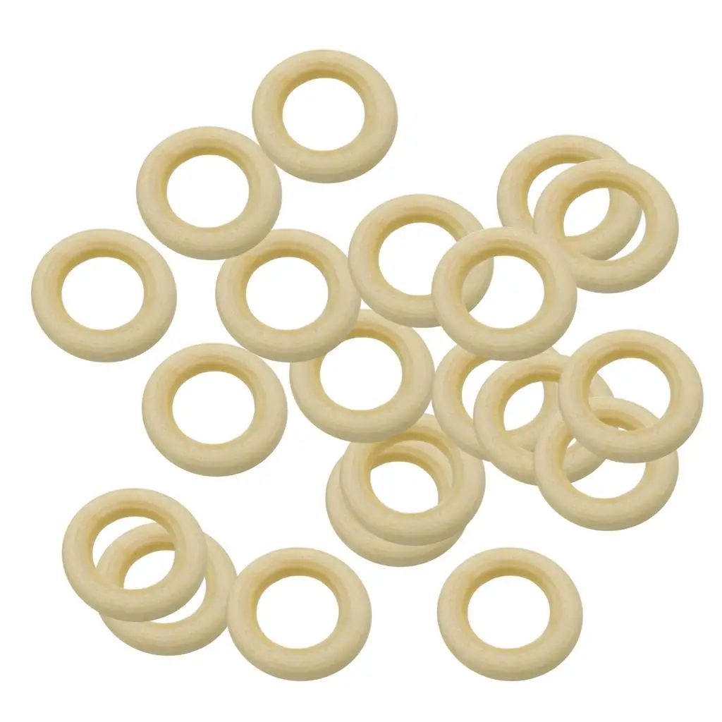 2-4pack Natural Wood Loop Ring Wood Material for DIY Jewelry Findings 40mm