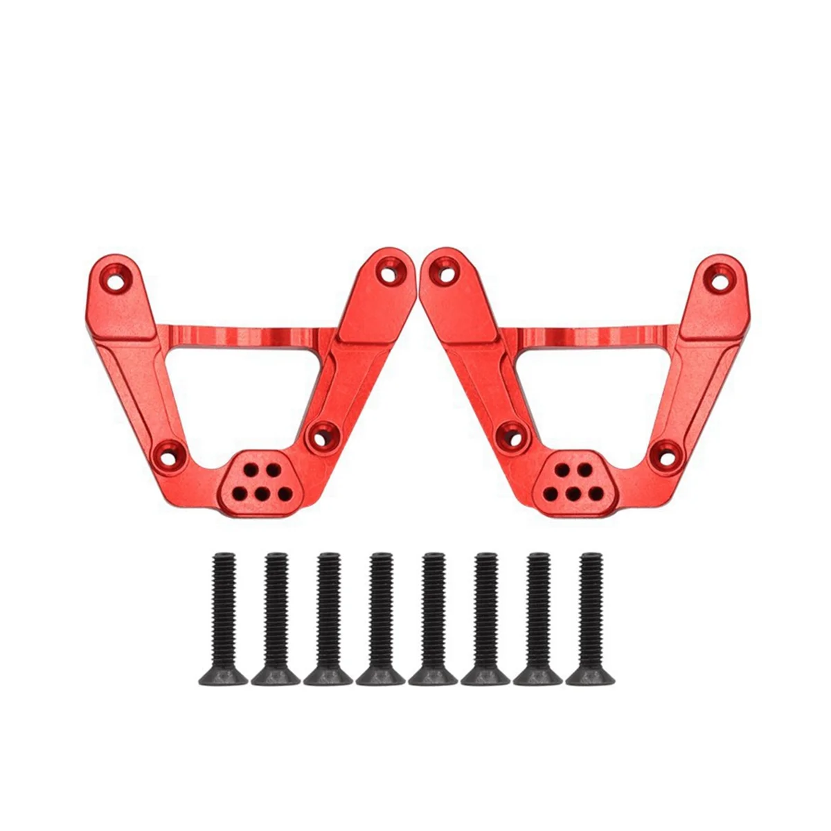 

2 Pcs for AXIAL 1/6 SCX6 JLU WRANGLE Aluminum Alloy Porous Position Adjustable Rear Plate,Red