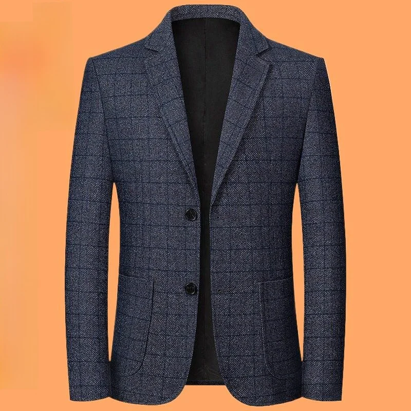 

Casual Men's Suiting Spring Autumn New Sle Middle-aged Single Piece Casual Wear Iron-free Dad Jaet Versatile Long-lasting